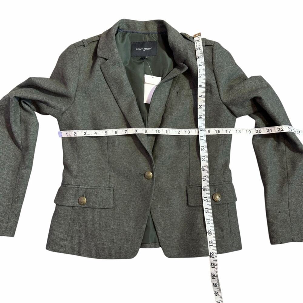 NEW Banana Republic Factory Wool Blend Blazer Size 4 - Picture 3 of 6